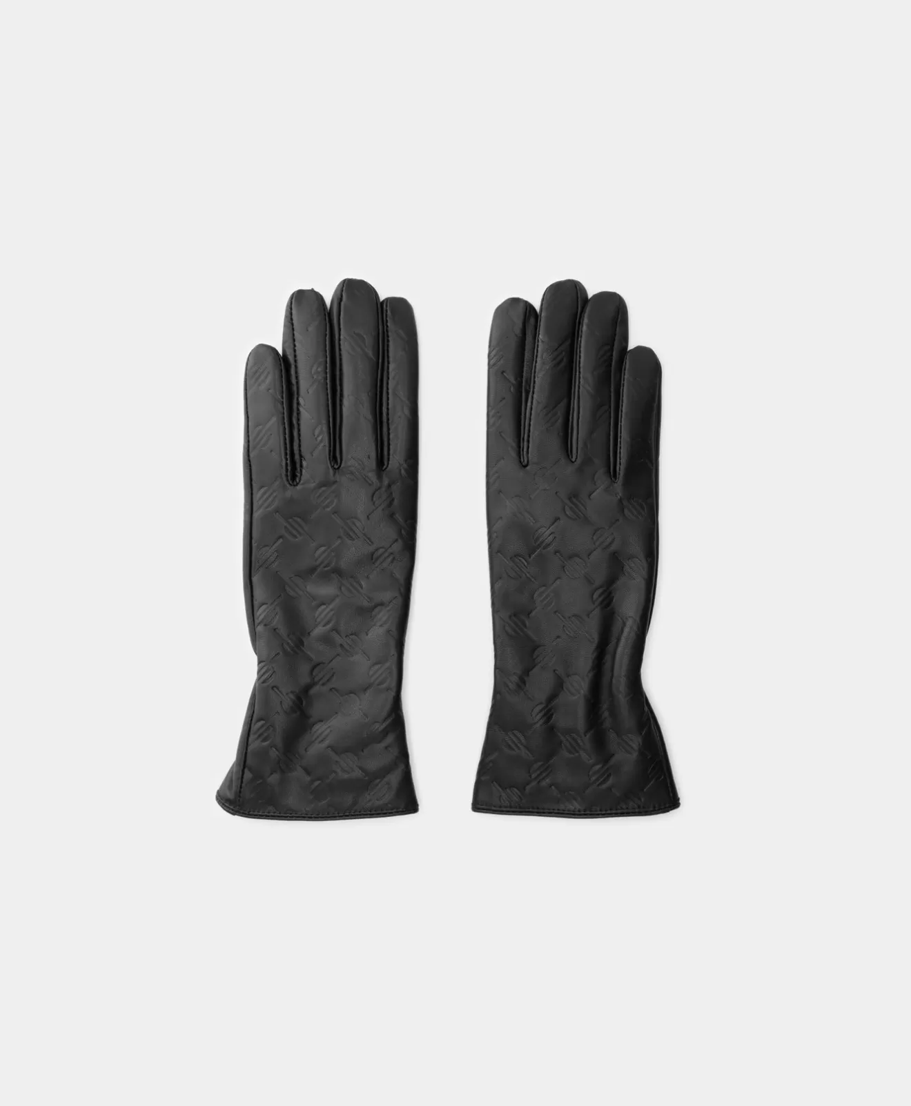 Store Black Monogram Leather Womens Glove Other