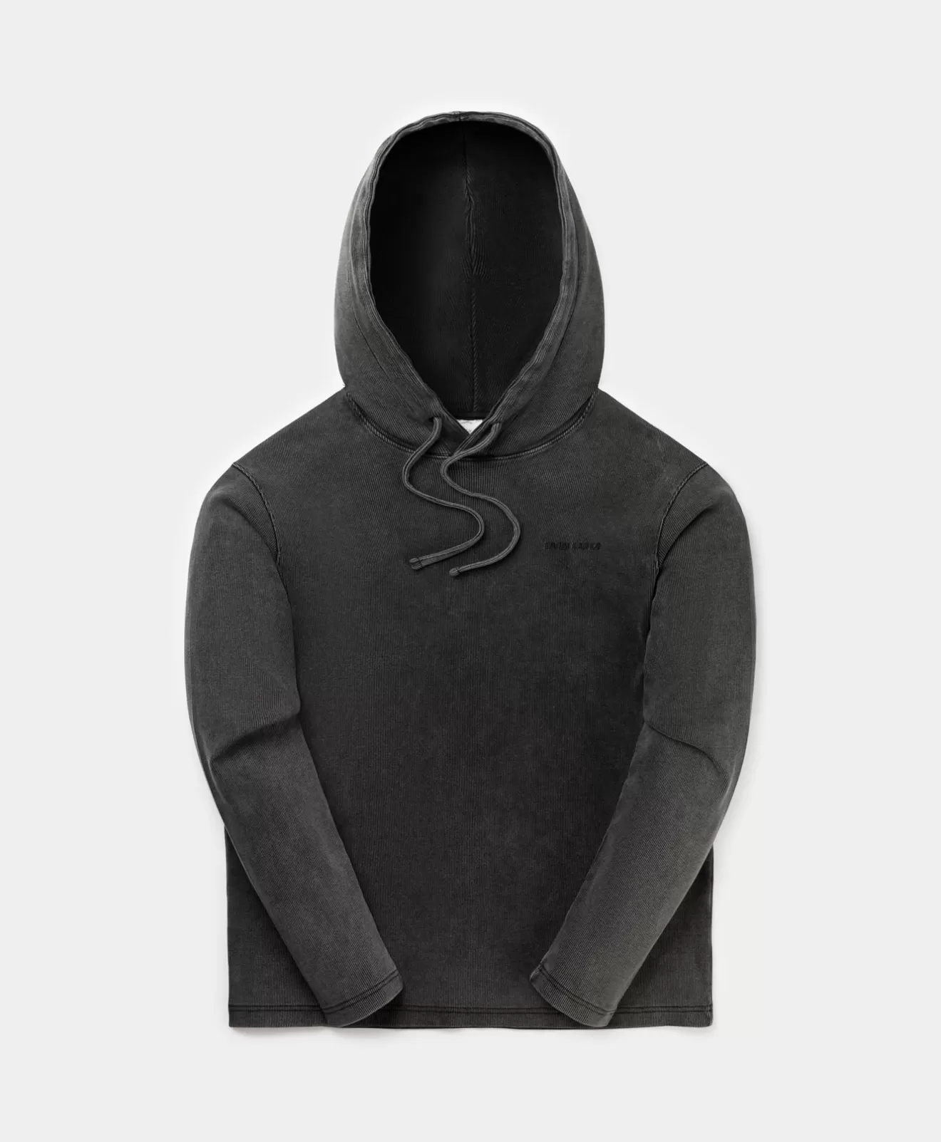 Shop Black Zawadi Rib Hoodie Hoodies & Sweaters