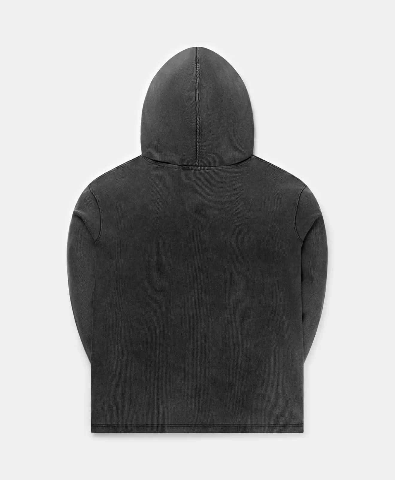 Shop Black Zawadi Rib Hoodie Hoodies & Sweaters