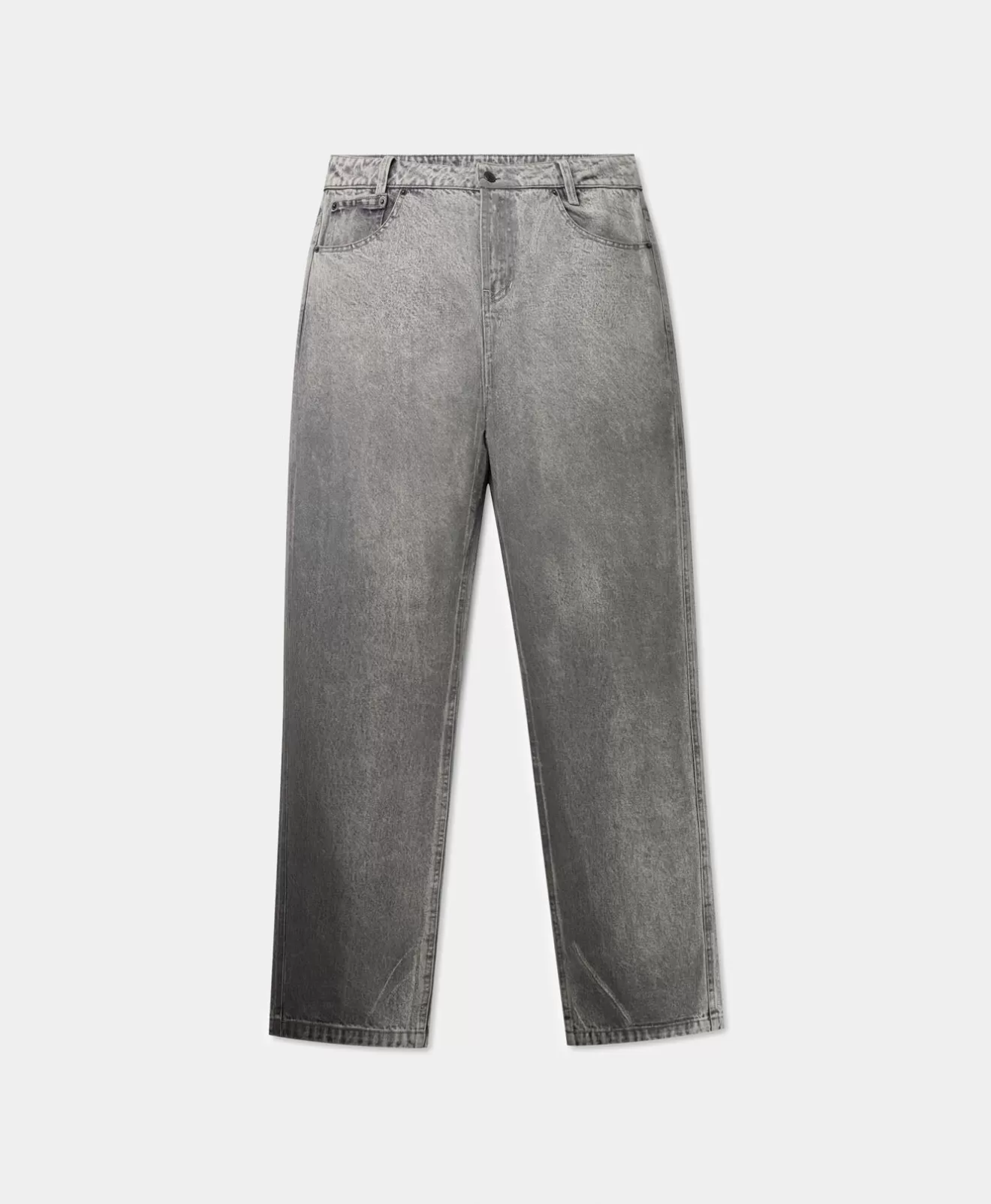 New Grey Amba Wax Relaxed Jeans Pants | Jeans