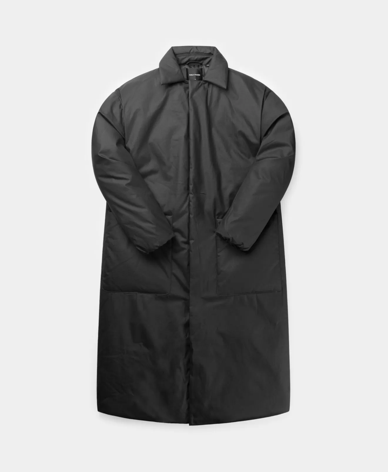 Hot Jet Black Rano Puffer Coat Jackets