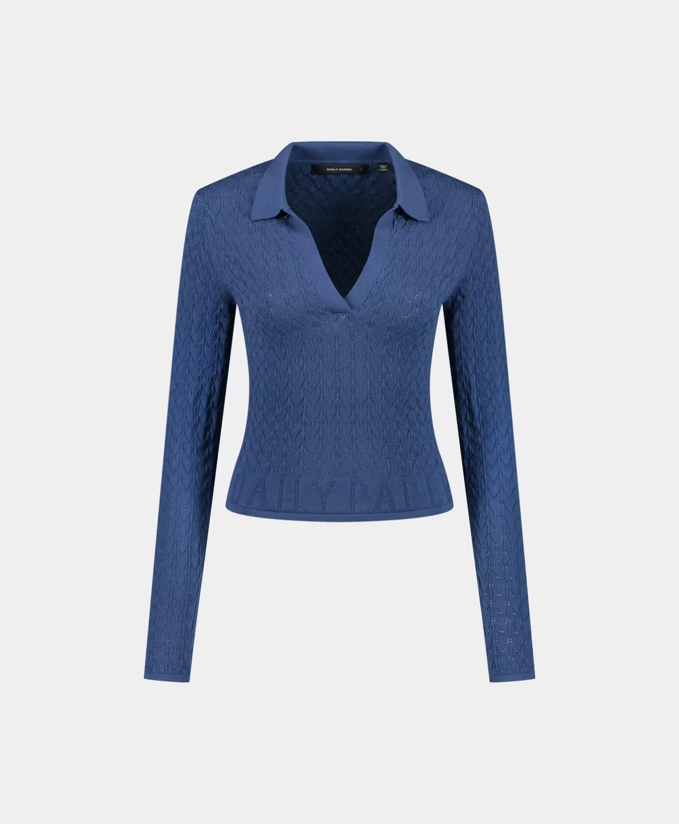 Online Vintage Indigo Ada Knit Longsleeve Polo Women Tops | Knitwear