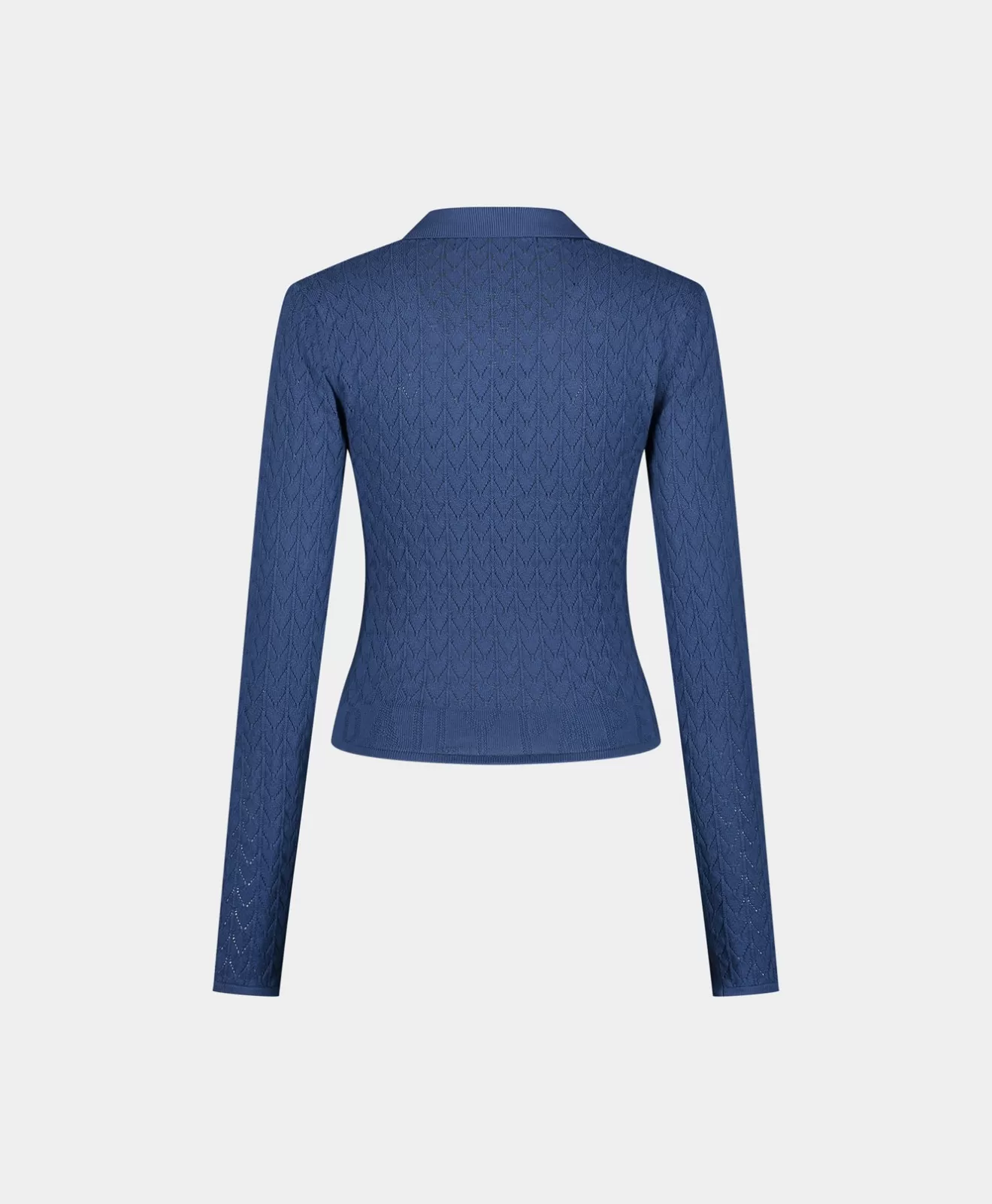 Online Vintage Indigo Ada Knit Longsleeve Polo Women Tops | Knitwear
